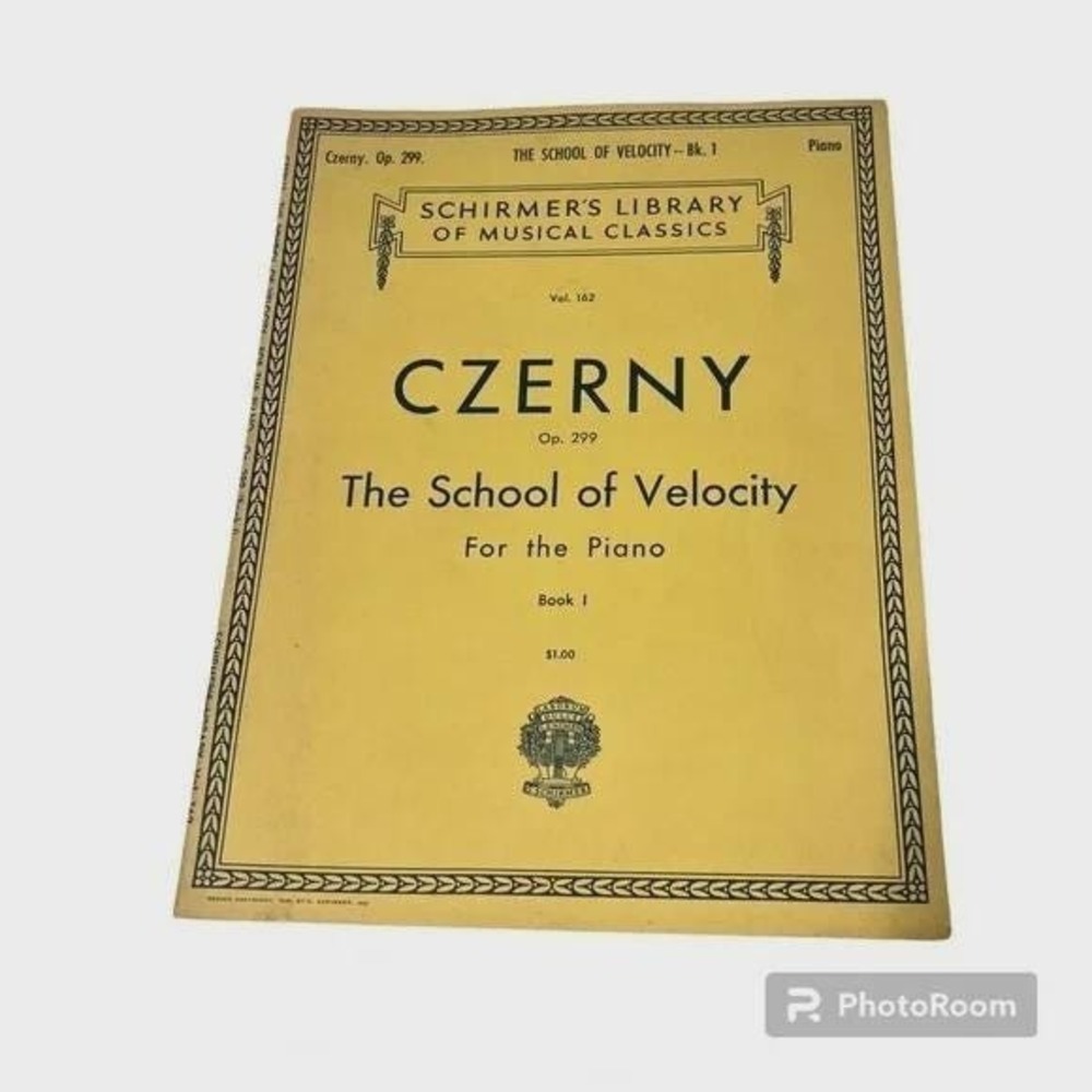 Czerny‎ The School of Velocity For Piano Book 1 Opp 299 Vol 162 Sheet Music